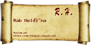 Rab Heléna névjegykártya